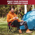 2PCS SAILARY Mesh Folding Camping Chairs, Oversized Portable Outdoor Chairs, Weight Capacity 325 lbs with Cup Holder, Storage Pocket, Carry Bag Red
