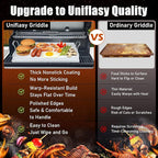 Nonstick Stainless Steel Griddle for Gas Grill Nanoceramic Universal Griddle for Gas Stove Top 25" x 16" Flat Top Plate Cooking Skillet Pan Teppanyaki Camping Outdoor Tailgating Plancha Para Cocinar
