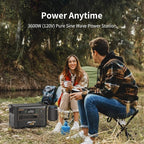 pecron F3000LFP Solar Generator with 300W Solar Panel, 3072Wh Portable Power Station, 3600W LiFePO4 Battery Home Backup, Fast Charging Lithium Battery with 100W USB-C for Home, Camping, RV, Emergency
