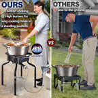ARC 200,000BTU Propane Burner Camp Stove for Outdoor Cooking,with Removable Legs,Ideal for Woks, Skillets and Pots
