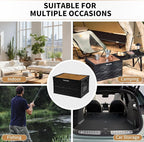 Naturehike Lispace Camping Table with Storage Box, 50L Collapsible Trunk Organizer with Lid, Folding Storage Bin for Camping Picnic Home