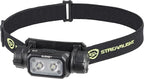 Streamlight 89019 Sledge 1000-Lumen Max 600-Lumen Standard 1800-Candela Rechargeable Low-Profile LED Headlamp with Elastic and Rubber Hard Hat Straps, Black