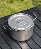 Boundless Voyage Camping Cookware Lightweight Cooking Pot Set Titanium Pot Portable for Outdoor Cooking Traveling Hiking Trekking Backpacking, 1-5 Person