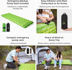 ATEPA ThermAir Backpacking Inflatable Sleeping Pad, 6 R-Value Insulated Ultralight Portable Camping Pad Sleeping Mat with 7 Layers & Storage Bag for Camping Backpacking Tent, Wide Long Size (72"x25")