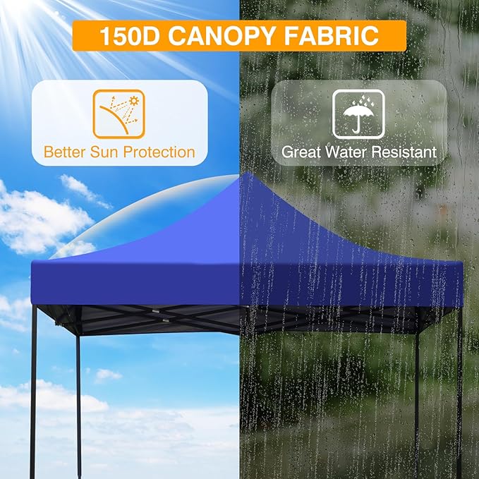 BestOffice Canopy Tent, 10X10 FT Pop Up Canopy Outdoor Instant Tent Slant Legs with Carrying Bag, Portable Gazebo Shelter for Patio Deck Garden and Beach