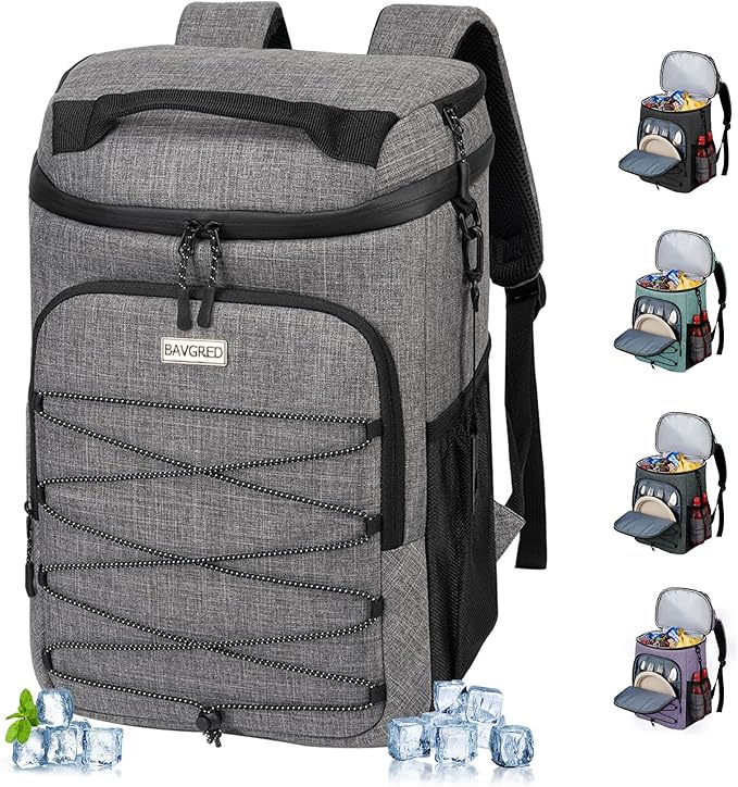 Cooler Backpack Insulated Leak Proof 30 Cans for Men Women,Waterproof Soft Cooler Bag，Lightweight Ice Chest Lunch Backpack for Beach Camping Picnic Travel Worksite Fishing