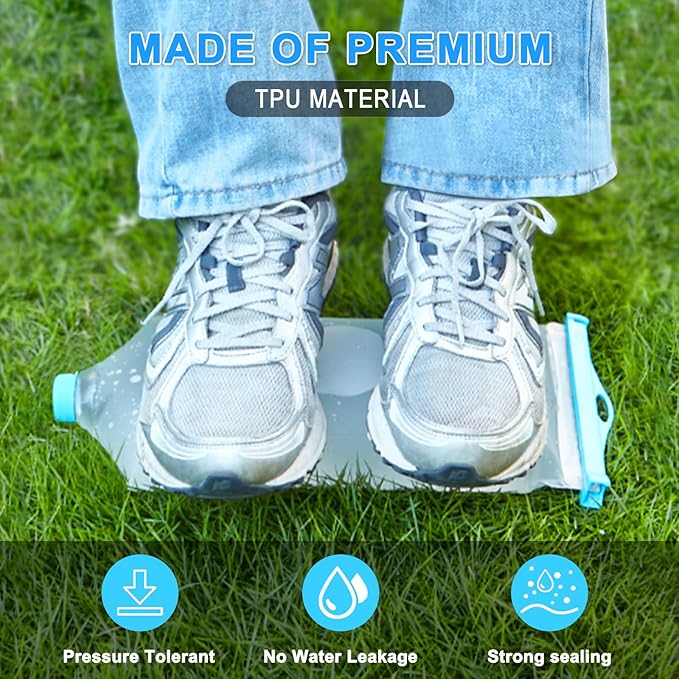 Water Bag 2L Durable TPU Material, BPA & PVC Free Squeeze Pouch, Collapsible Hydration Canteens for Camping Hiking Cycling Fishing or Traveling Suitable for Sawyer Squeeze Water Filter