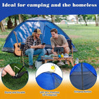 SATINIOR 10 Pack 2 Person Tents for Homeless Bulk Homeless Backpacking Supplies Lightweight Tent Waterproof Windproof Setup with Stakes Carrying Bag for Camping Charitable Donation