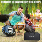 31pcs BBQ Grill Accessories Gifts for Men Dad, Heavy Duty Grilling Tools Gift Set for Father's Day, Stainless Steel BBQ Utensils Kit with Mats, Grill Brush in Carrying Bag Black