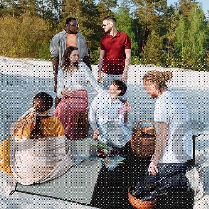 Frelaxy Pocket Picnic Blanket, Waterproof Sandproof Beach Mat, Compact Camping Tarp for Festivals, Hiking, Travel, Outdoor Recreation (Grey, 57'' x 71'')