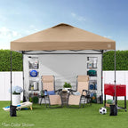 Best Choice Products 10x10ft Pop Up Canopy Tent with Sidewall, 1 Person 1 Minute Set Up, Carry Case, 4 Weight Bags - Gray
