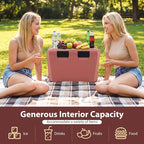 COSTWAY Insulated Portable Cooler, Hard Shell Ice Chest w/ 2 Cup Holders, Bottle Opener, Drain Plug, 3-Day Ice Retention, Outdoor Leak-Proof Dry Box for Beach, Camping, Fishing, Picnic