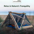 Mouflon Glamping Tent for 3 People – Outdoor Camping Tent – Perfect for Festivals, Glamping – Lightweight Cotton Tent with 360° Panoramic View | Luxury 3-Person Tent