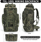 Hiking Backpack for Men 70L/100L Camping Backpack Military Rucksack Molle 3 Days Assault Pack for Climbing | Camping Backpack, 3 Days Assault Pack, for Climbing