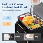 Backpack Coolers Insulated Leak Proof for Women Men, 35 Cans Large Capacity Waterproof Cooler Backpack, Soft Portable Cooler Bag for Beach Travel Camping Picnic Work
