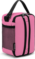 BEIMILY Lunch Box for Men Women Adults,Mini Insulated Lunch Bag for Office Work Picnic,Reusable Portable Lunchbox,Soft Cooler Tote Bag,6 can cooler bag,Mini,Pink