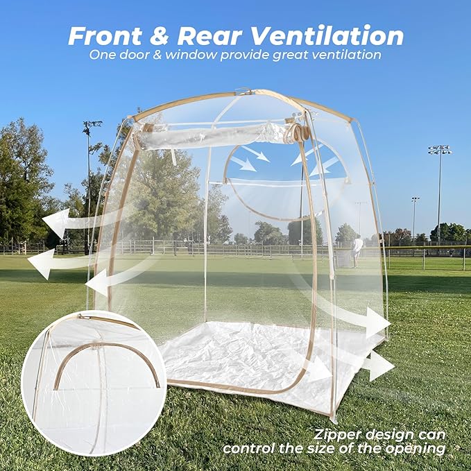 All Weather Proof Pod Sports Tent,Outdoor Weather Tent Sports Pod Pop Up Shelter with Sealed Floor,2-4 Person Clear Tent for Sport Event,Camping,Fishing 8 Sizes & Multicolor