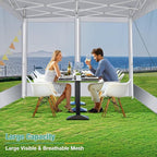COBIZI Canopy Tent 10x10 Heavy Duty Pop Up Canopy with Sidewalls Waterproof,Easy to Set up Gazebo with Mosquito Netting Outdoor Mesh Screen Tents for Parties Wedding Party with Carry Bag, White