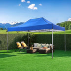 COBIZI 10x15 FT Heavy Duty Pop up Canopy Tent with 4 sidewalls Commercial Outdoor Canopy Wedding Party Tents for Wedding All Season Wind & Waterproof Gazebo with Carry Bag, Blue(Frame Thickened)
