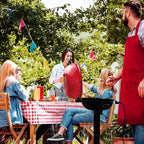 Electric BBQ Grill Techwood 15-Serving Indoor/Outdoor Electric Grill for Indoor & Outdoor Use, Double Layer Design, Portable Removable Stand Grill, 1600W (Stand Red BBQ Grills)