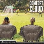 Black Sierra Oversized Camping Chair for Adults – 400 lb Heavy Duty Folding Chair with Cup Holders & Carry Bag