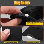 Syhood 2 Pieces LED Baseball Caps Flashlight Hats Hands Free Baseball Caps with Light Built in 5 Battery Powered Headlamp LED Hats Light for Men Fishing Jogging Camping Hand Work