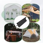 5.4 Yards Awning Rail Piping, Black Awning Rail Insert with Solid PVC Core, 6mm Double Flap Awning Tent Piping Insert for RV Camping Caravan Camping Tent Accessories