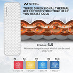 Naturehike 20oz Ultralight Sleeping Pad with Sidewalls, Insulated Inflatable Sleeping Pad 6.5R, Lightweight Sleeping Mat for Camping, Hiking, Backpacking, 10cm Thickened