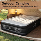 air Mattress Queen with Built in Pump – 18-Inch Thickened Inflatable Mattress for Easy Travel, Supports Up to 650 Pounds