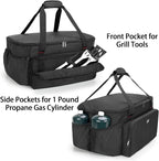 samdew Portable Grill Carry Bag Compatible with Weber 1141001 Go-Anywhere Gas Grill, Outdoor Camp Grill Cover Compatible with Weber 121020 Go-Anywhere Charcoal Grill, Bag Only (Patented Design)