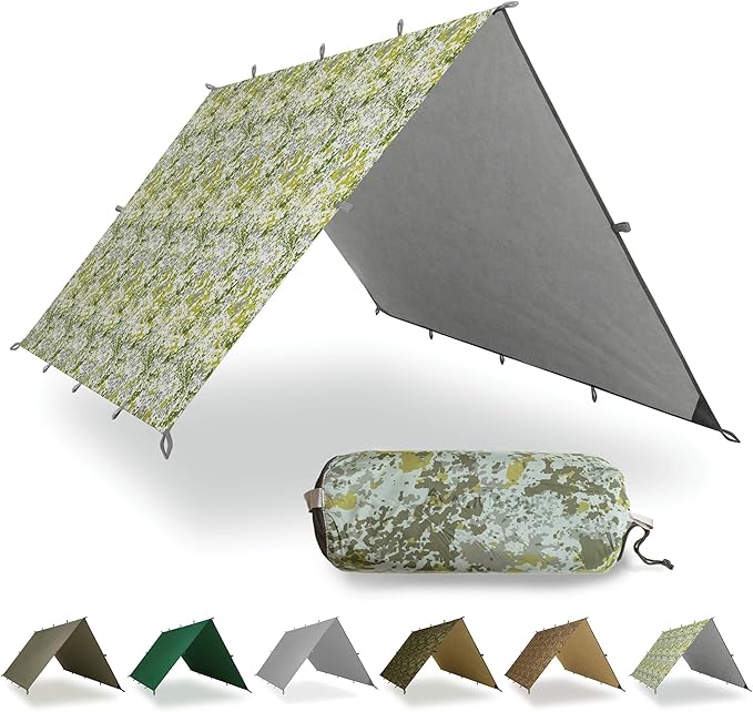 AquaQuest Safari Tarp – Lightweight Waterproof (5,000mm) Seam-Taped Ripstop Rain Fly for Backpacking, Thru-Hiking & Hammock Camping