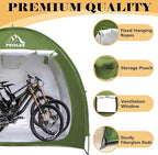 PROLEE Bike Storage Tent,Bike Shed 6.6FT, Waterproof Oxford Fabric Storage Tent for 2-3 Bikes, Outdoor Bicycle Storage with Window Design, Green