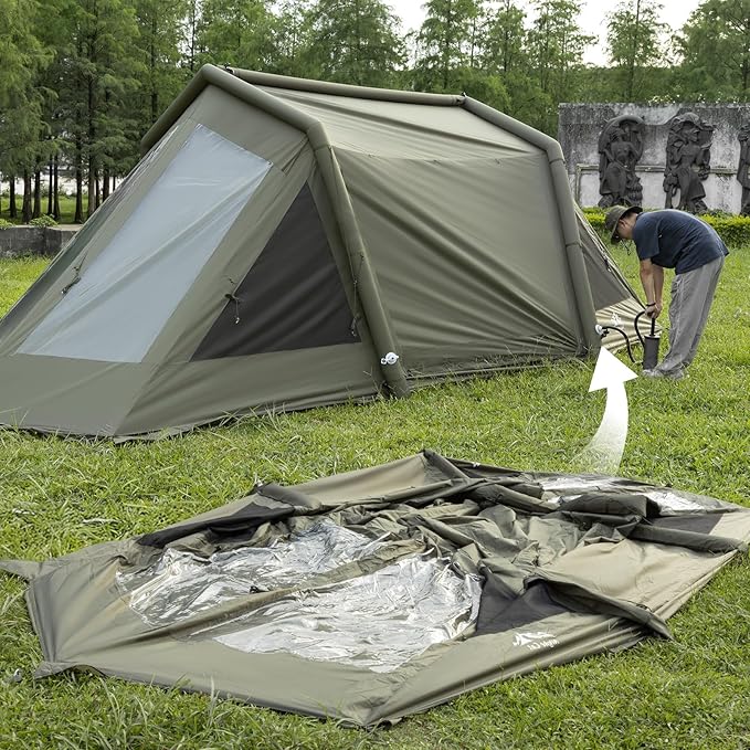 Night Cat Inflatable Tent: Easy Set Up Pump for Family Winter Camping and Outdoor Events
