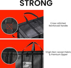 NZ home Insulated Bags for Food Delivery (3XL) Grocery Shopping Cooler Bag, Pizza Delivery, Hot & Cold Catering Tote, Reusable, Foldable & Heavy Duty (Black)