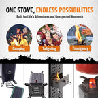 InstaFire Inferno Pro Outdoor Biomass Stove, Reaches 1,200 Degrees Fahrenheit, Outdoor Cooking, Compact Cooking Stove, Camp Stove, Survival Stove Portable Kit, Off-Grid, Biomass Portable Stove