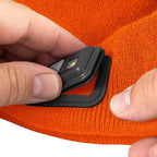 POWERCAP LED Hat Light 150 Lumens Rechargeable Fleece Beanie with Bright Built-in Headlamp Waterproof LED Warm One Size Cap