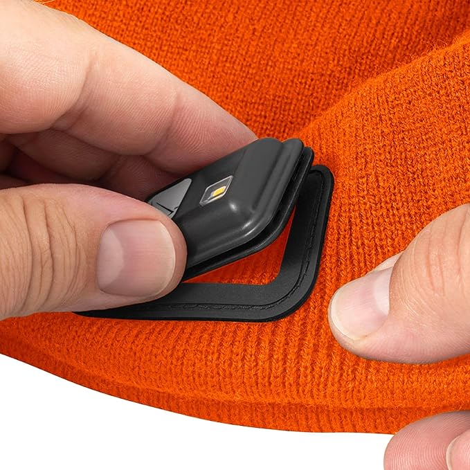 POWERCAP LED Hat Light 150 Lumens Rechargeable Fleece Beanie with Bright Built-in Headlamp Waterproof LED Warm One Size Cap