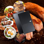 Uniflasy Cast Iron Reversible Grill Stove Top Griddle Pan 16 7/8" Skillet Flat Pan, Cast Iron Grill Griddle Plate for Charbroil 463420508 463420509 Gas Grills Replacement Parts, Cookware Accessories