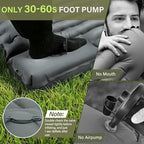 Camping Sleeping Pad, Ultralight Camping Mat with Pillow Built-in Foot Pump Inflatable Sleeping Pads Compact for Camping Backpacking Hiking Traveling - Gray