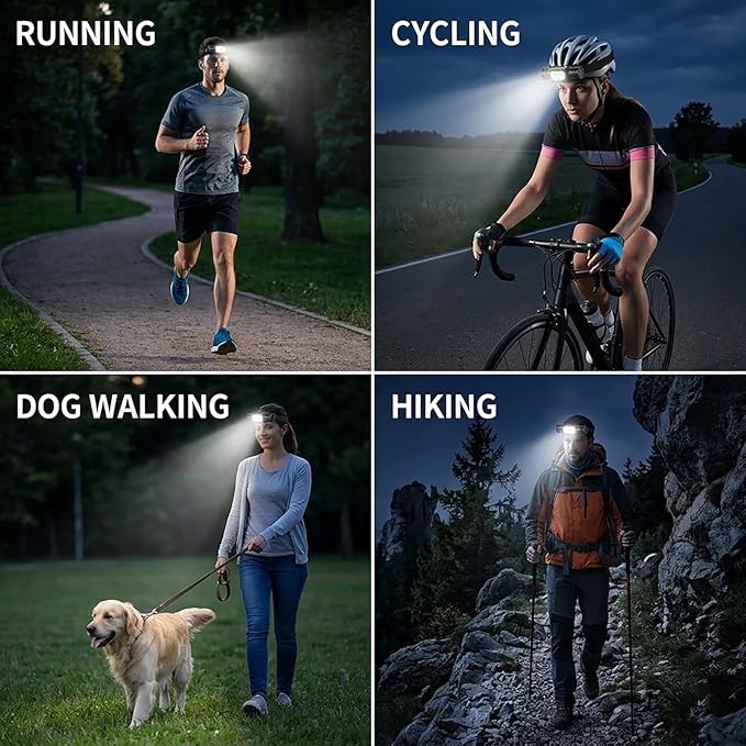 Rechargeable LED Headlamp - 1600 Lumens, USB-C, Utra Durable, Shockproof and Waterproof, Survives 3M Drops, Submersible and Impact-Resistant, Perfect for Camping, Heavy-Duty Work, and Adventure