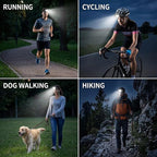 Rechargeable LED Headlamp - 1600 Lumens, USB-C, Utra Durable, Shockproof and Waterproof, Survives 3M Drops, Submersible and Impact-Resistant, Perfect for Camping, Heavy-Duty Work, and Adventure