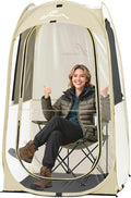 Sportneer Clear Sport Tent, 1 Person Transparent Outdoor Pop-Up Tent, Lightweight & Portable Weather Shelter for Parents, Windproof Cold Weather Protection, Rain Shield for Sports Events & Sidelines