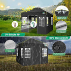 COBIZI 10x10 Pop Up Canopy Tent with 4 Removable Sidewalls, One Push Party Tent Outdoor Waterproof Event Canopy with Air Vent for Parties Commercial Wedding, 3 Height, Carry Bag, Sandbag, Black