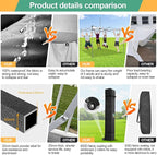 COBIZI 10x10 Pop Up Canopy Tent with 4 sidewalls Commercial Heavy Duty Canopy UPF 50+ All Weather Waterproof Outdoor Canopy Wedding Tents for Parties Gazebo with Roller Bag, Grey (Windproof Upgraded)