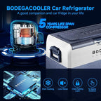 BODEGACOOLER 12 Volt Portable Refrigerator,64 Quart Car Fridge Dual Zone -4℉-68℉,60L Car Freezer APP Control,Electric Compressor Cooler 12/24V DC and 100-240V AC for RV,Camping,Travel,Truck,Vehicles
