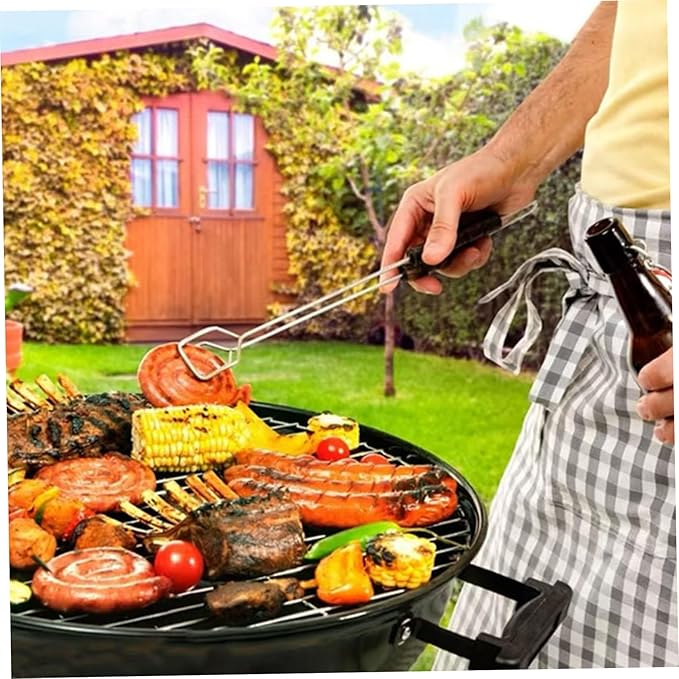 Replacement Grill Grate, BBQ Cooking Grate, 15 Inch Round Stainless Steel Grill, Portable Baking Tray for Camping, Picnic, Garden