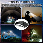 Hortsun 10 Pcs Hat Light Clip COB Cap Lights Clip on Hat Headlamp Battery Powered Cap Brim Lamp Black Waterproof Ultra Bright Headgear Flashlight for Hunting Camping Fishing Hiking
