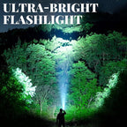 3-in-1 Flashlight: Front Beam, Standing Camp Lantern & Emergency Strobe – Simple Design, Easy for Seniors. Ideal for Camping, Home & Car Safety. USB-C Rechargeable & Lightweight.