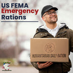 Humanitarian Daily Ration MRE Case – 5 US FEMA Emergency rations MRE Varieties - Low Sodium Pre cooked w/Entree, Side Dishes for Hunting, Camping & More, 10 pack, Inspection Date 1/2024 or Better.