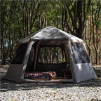 Hexagonal Folding Inflatable Tent - Large Family Quick Automatic Opening Camping Tent for Outdoor Travel, Spacious Windproof Waterproof Camping Equipment